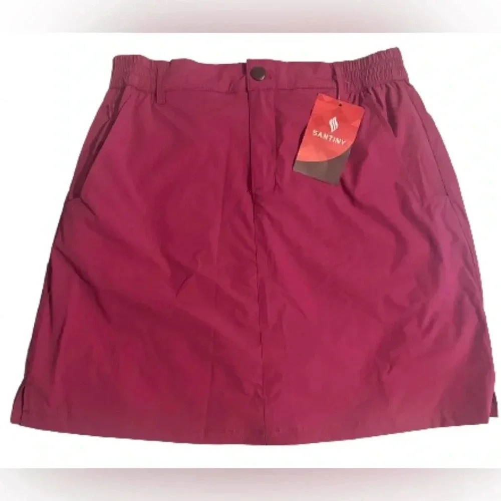 Deep Pink Santiny Golf Skorts Skirts for Tennis, NWT, M